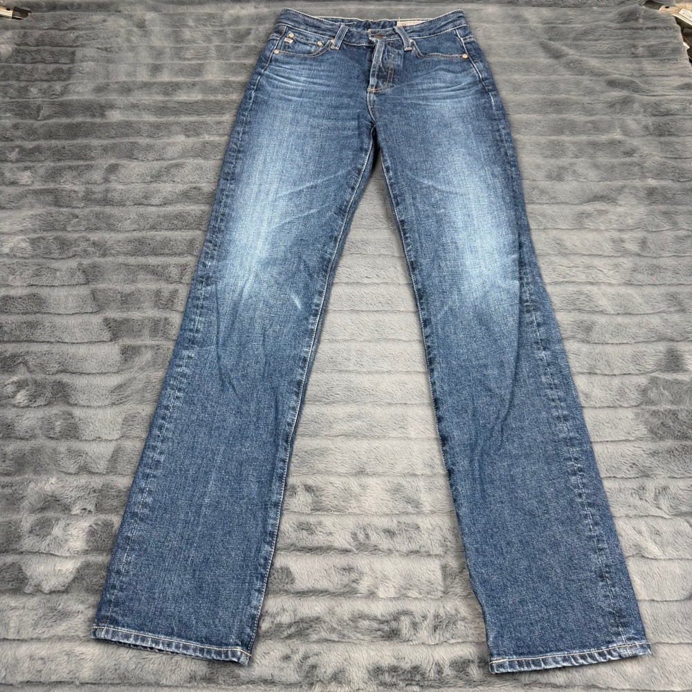 AG Adriano Goldschmied Alexxis Straight High Rise Jeans Yron Wash 24 Japanese